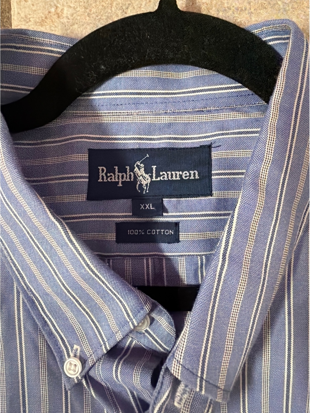 VTG Polo Ralph Lauren Striped Button-up Shirt XXL - Picture 3 of 7